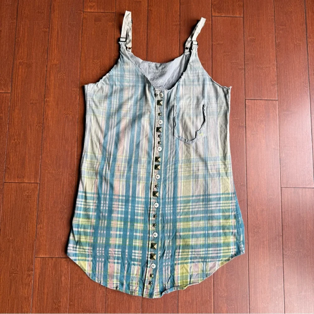 Free People Plaid‎ Button-Down Women’s Dress/Long Top
